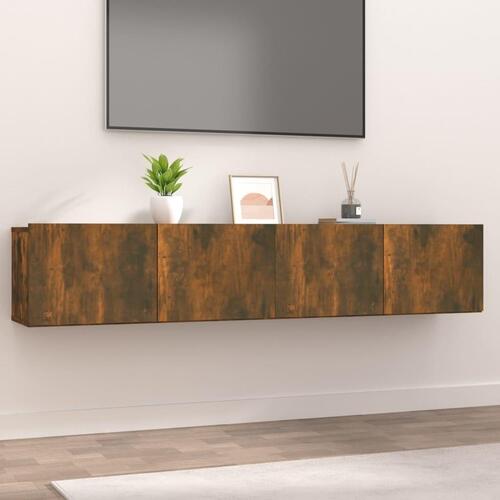 Tv-skabe 2 stk. 80x30x30 cm konstrueret træ røget egetræ