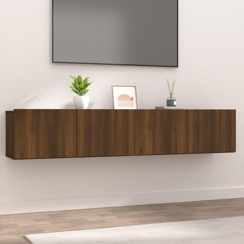 Tv-skabe 2 stk. 80x30x30 cm konstrueret træ brun egetræsfarve