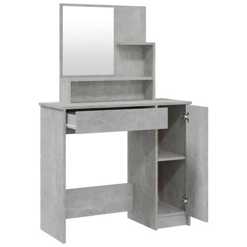 Konsolbordsæt 86,5x35x136 cm betongrå