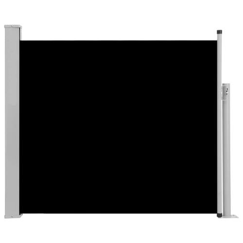 Sammenrullelig sidemarkise til terrassen 100 x 300 cm sort