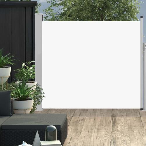 Sammenrullelig sidemarkise til terrassen 100x300 cm cremefarvet