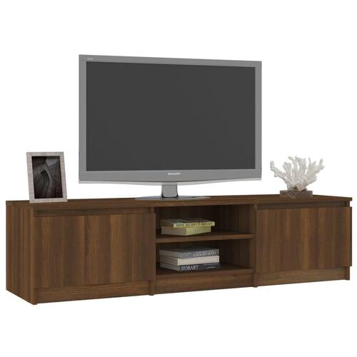 Tv-bord 140x40x35,5 cm konstrueret træ brun egetræsfarve
