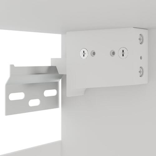 Væghængt glasskab 80x31x60 cm konstrueret træ røget egetræ