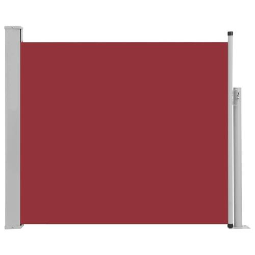 Sammenrullelig sidemarkise til terrassen 100 x 300 cm rød