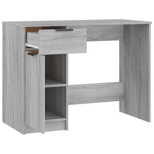 Skrivebord 100x50x75 cm konstrueret træ grå sonoma-eg