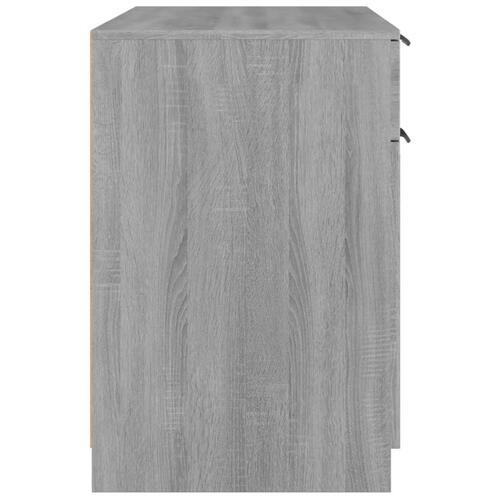 Skrivebord 100x50x75 cm konstrueret træ grå sonoma-eg
