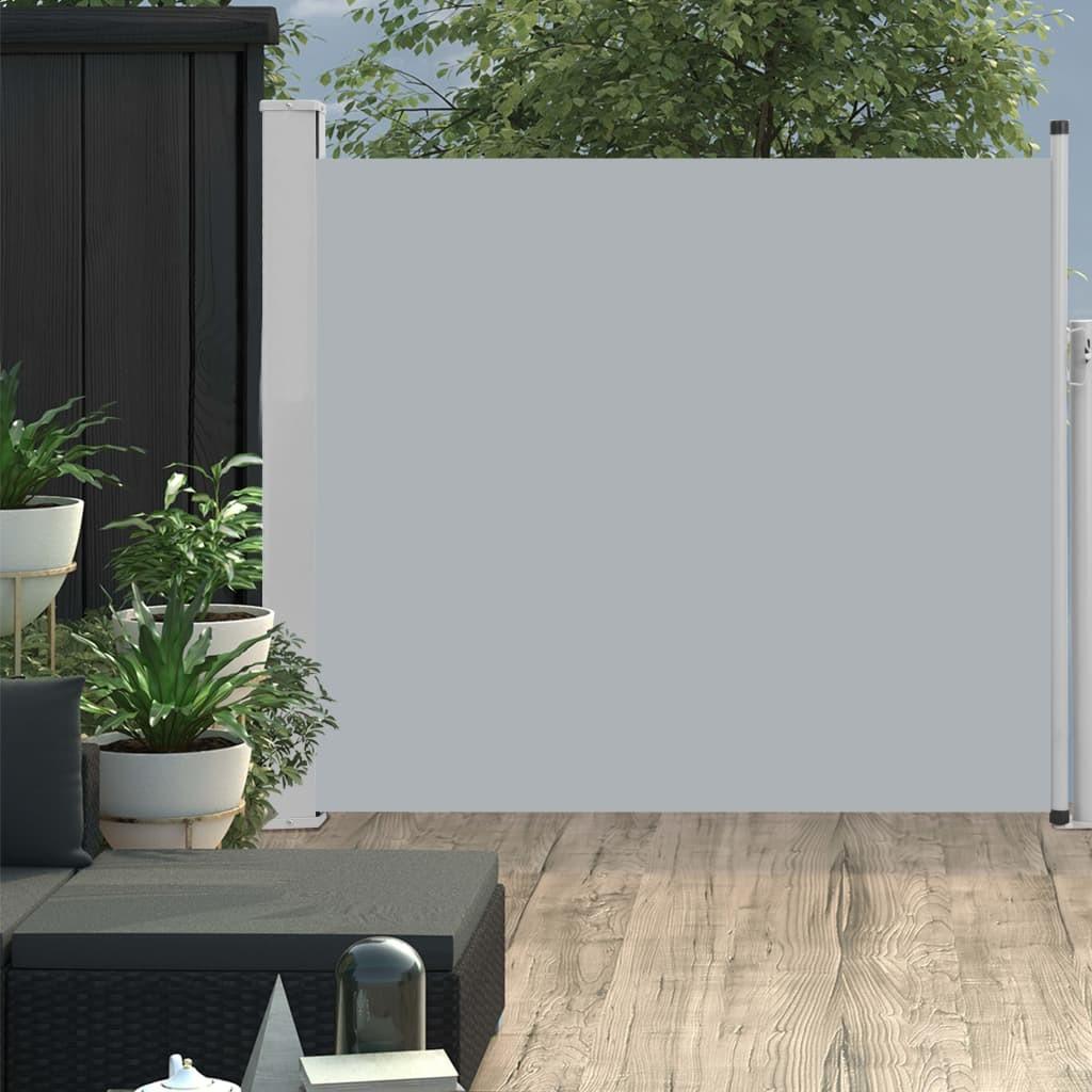 Sammenrullelig sidemarkise til terrassen 100 x 300 cm grå
