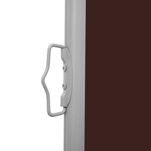 Sammenrullelig sidemarkise til terrassen 100 x 300 cm brun