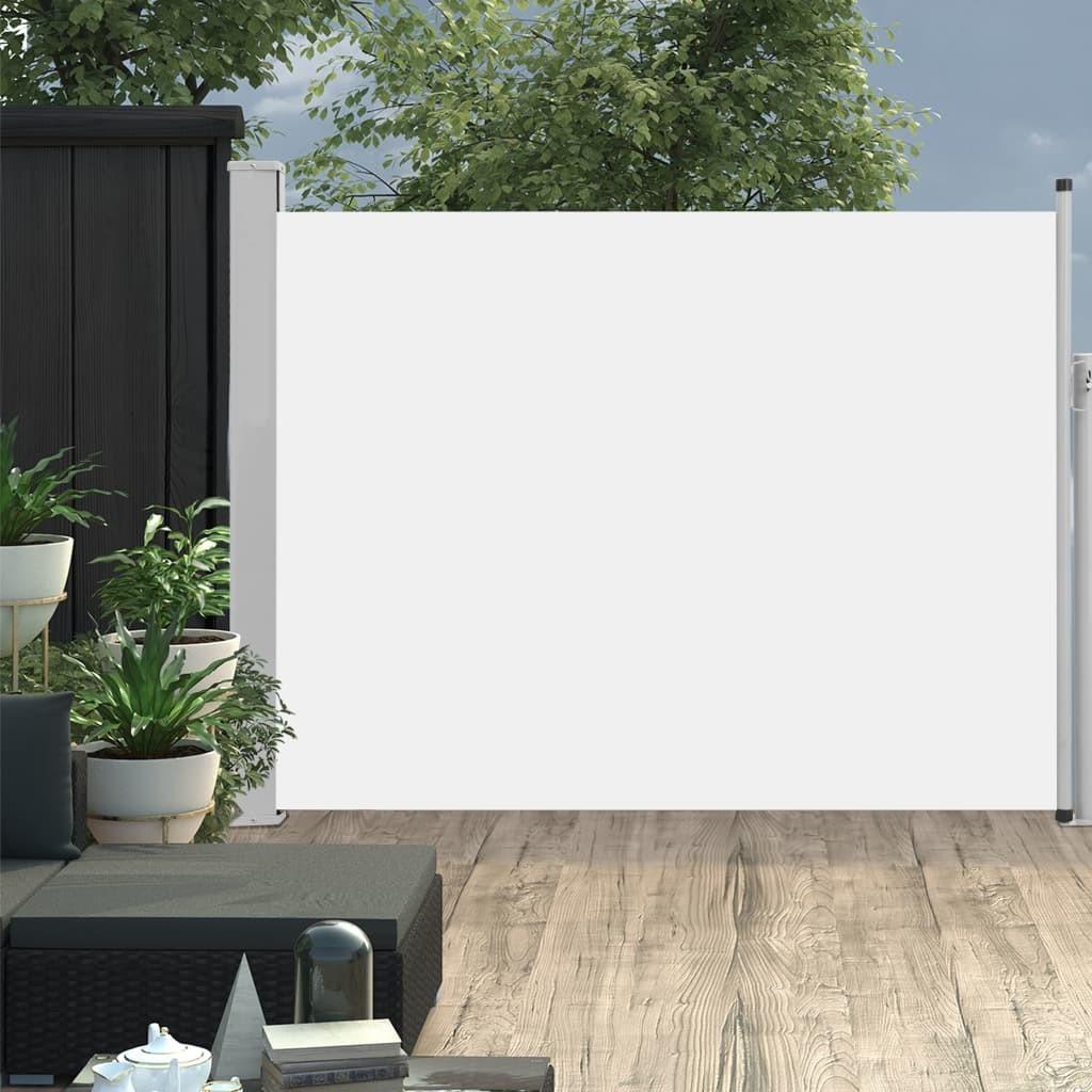 Sammenrullelig sidemarkise til terrassen 170x500 cm cremefarvet