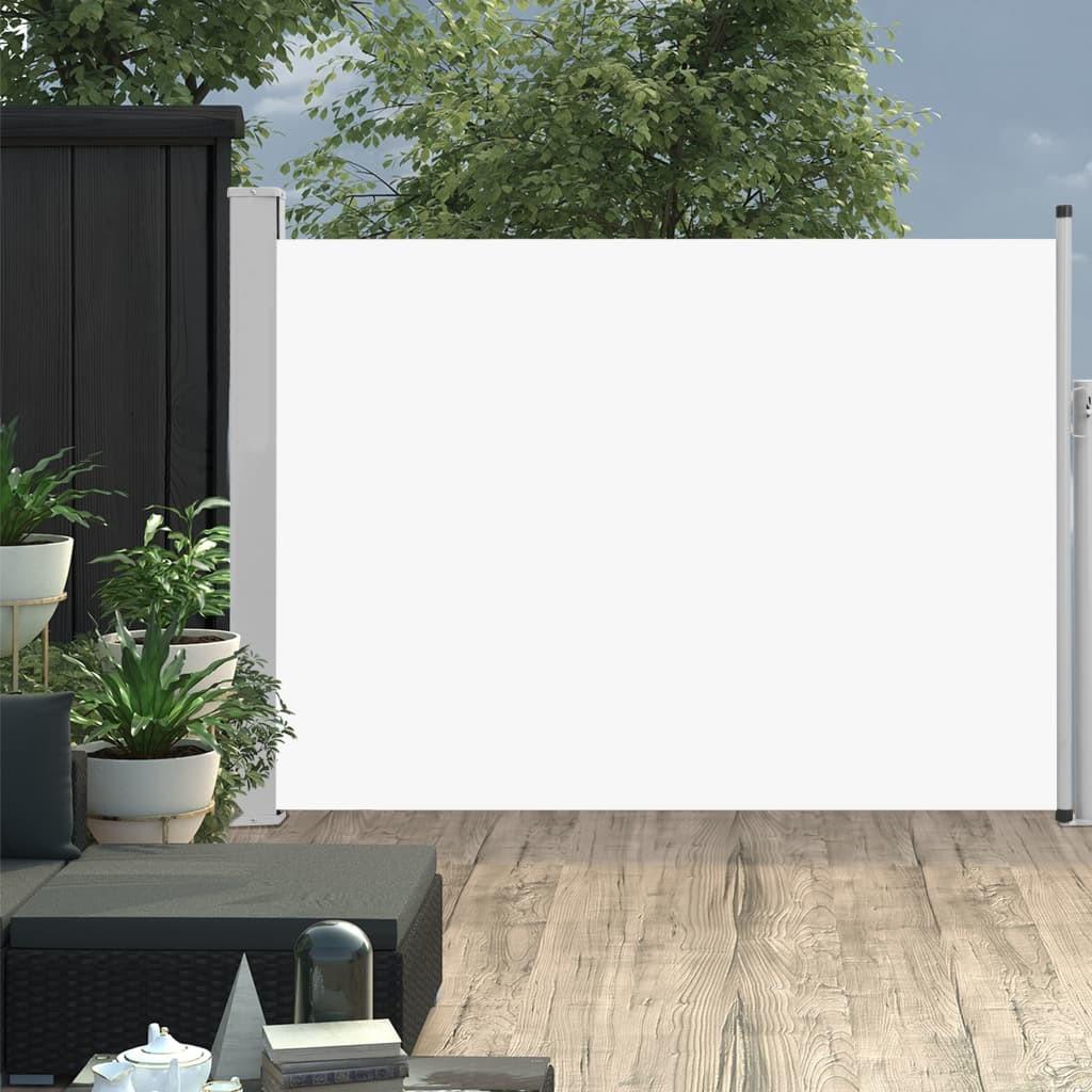 Sammenrullelig sidemarkise til terrassen 120x500 cm cremefarvet