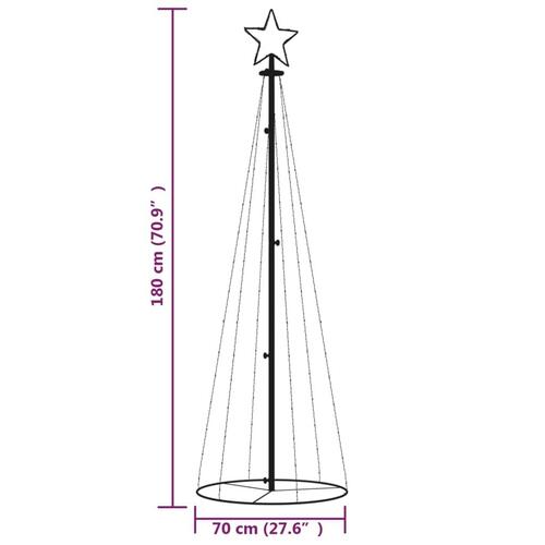 Kegleformet juletræ 108 LED'er 70x180 cm varm hvid