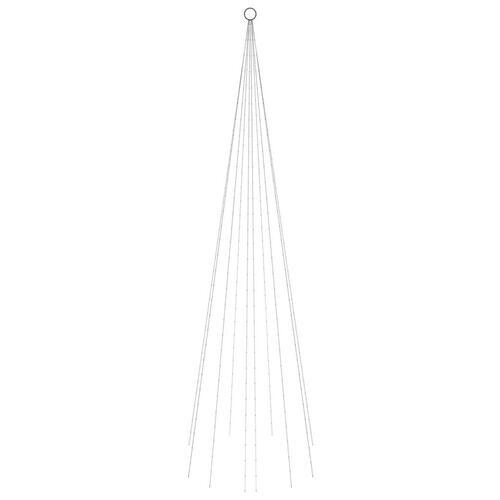 Juletræ til flagstang 310 LED'er 300 cm koldt hvidt lys