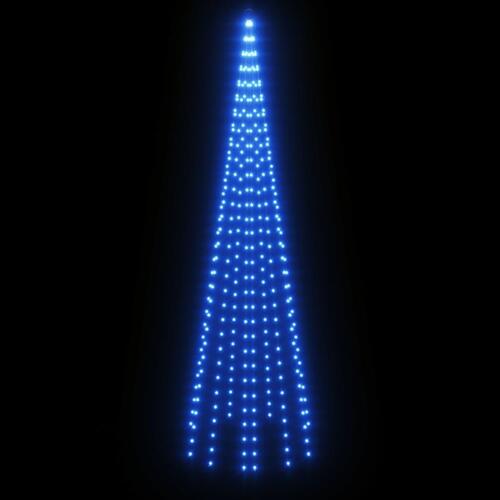Juletræ til flagstang 310 LED'er 300 cm blåt lys
