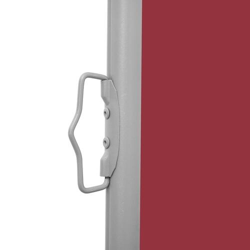 Sammenrullelig sidemarkise til terrassen 120 x 500 cm rød