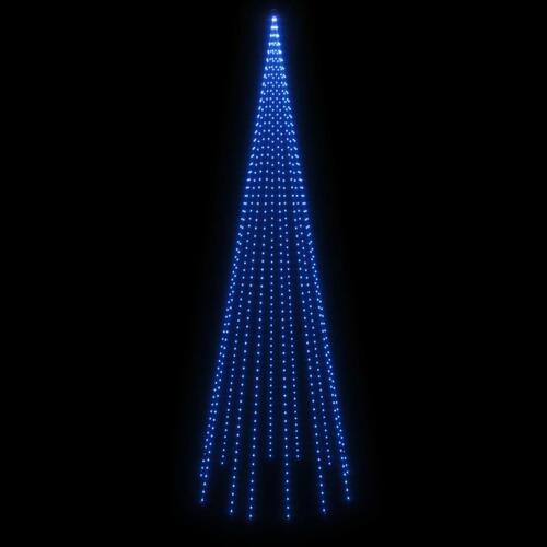 Juletræ til flagstang 732 LED'er 500 cm blåt lys