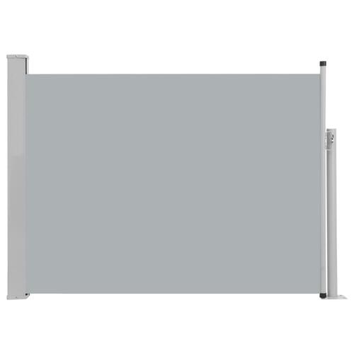 Sammenrullelig sidemarkise til terrassen 120 x 500 cm grå