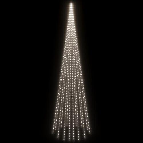 Juletræ til flagstang 1134 LED'er 800 cm koldt hvidt lys