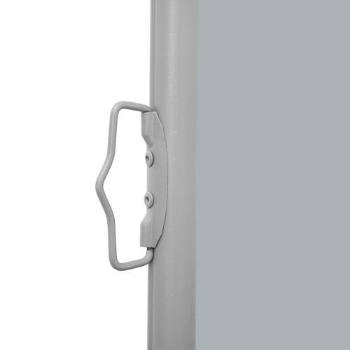 Sammenrullelig sidemarkise til terrassen 120 x 500 cm grå