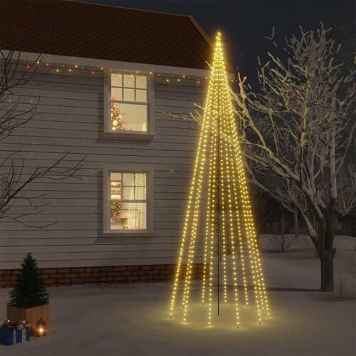Juletræ med spyd 732 LED'er 500 cm varmt hvidt lys