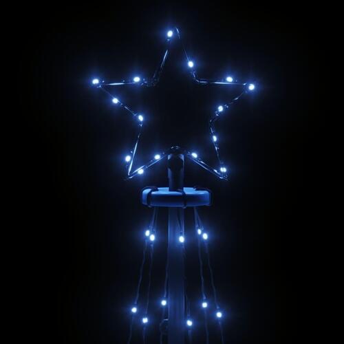 Kegleformet juletræ 108 LED'er 70x180 cm blå