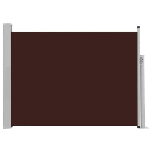 Sammenrullelig sidemarkise til terrassen 120x500 cm brun