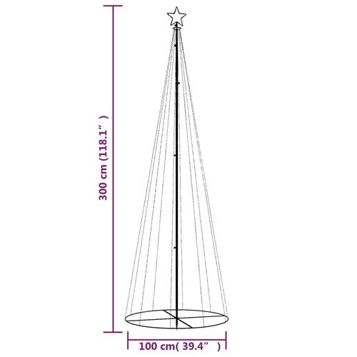 Kegleformet juletræ 1310 LED'er 100x300 cm blå