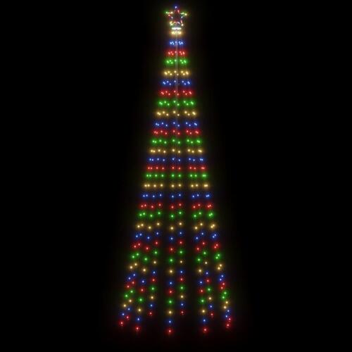Kegleformet juletræ 310 LED'er 100x300 cm flerfarvet