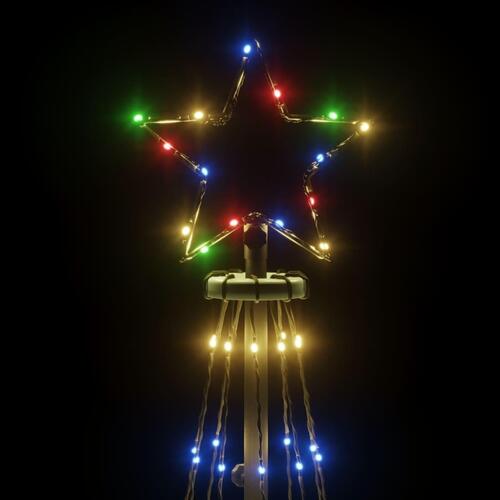 Kegleformet juletræ 310 LED'er 100x300 cm flerfarvet