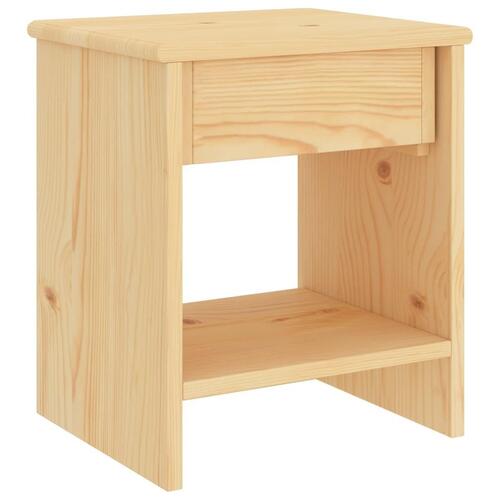 Sengebord 35x30x40 massivt fyrretræ lys træfarve
