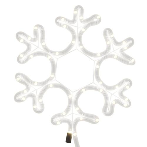 Snefnug julefigur 48 LED'er 27x27 cm varmt hvidt lys