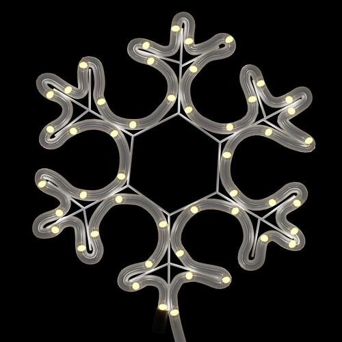 Snefnug julefigur 48 LED'er 27x27 cm varmt hvidt lys