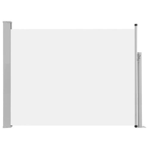 Sammenrullelig sidemarkise til terrassen 140x500 cm cremefarvet