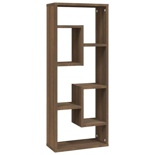 Væghylde 36x16x90 cm konstrueret træ brun egetræsfarve