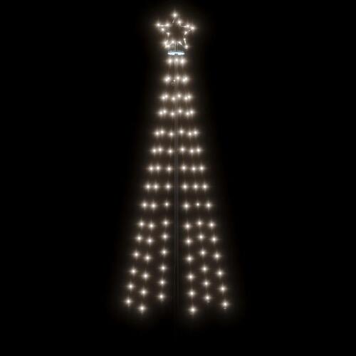 Kegleformet juletræ 108 LED'er 70x180 cm kold hvid