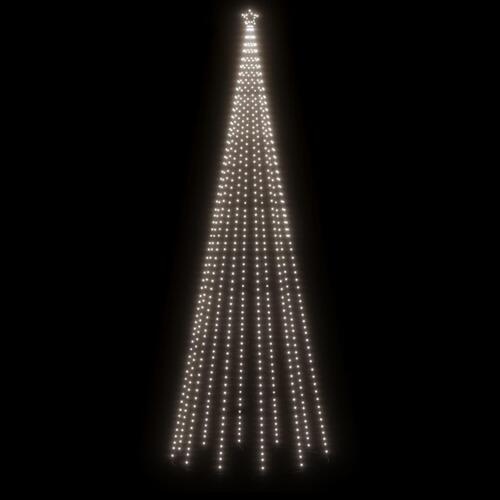 Kegleformet juletræ 160x500 cm 732 LED'er koldt hvidt lys