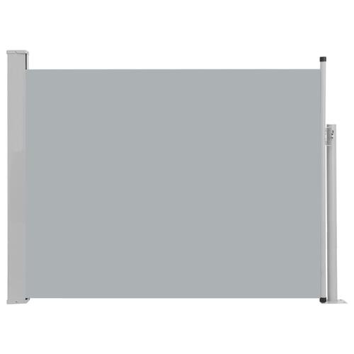 Sammenrullelig sidemarkise til terrassen 140 x 500 cm grå