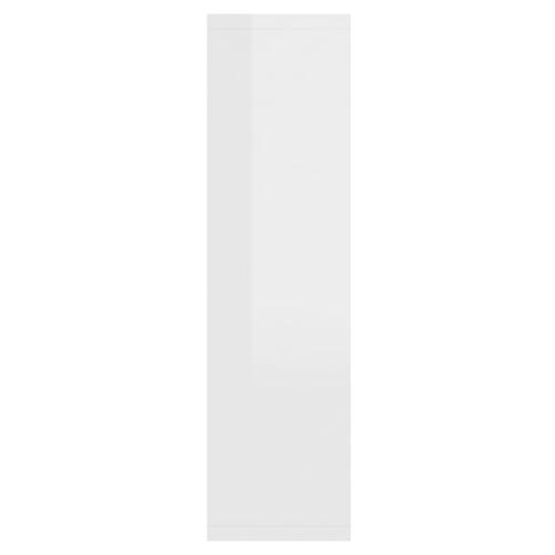 Spejlskab med LED-lys 76x15x55 cm hvid højglans