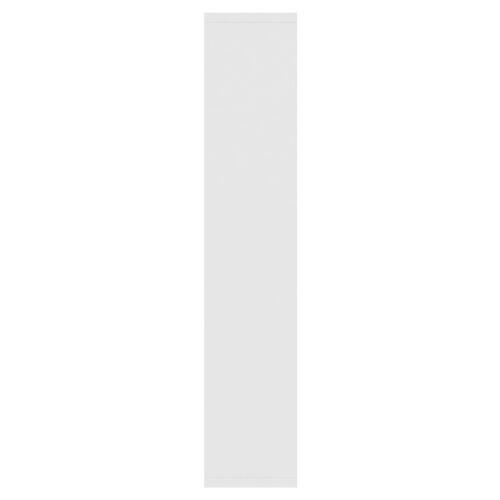 Spejlskab med LED-lys 91x15x76,5 cm hvid