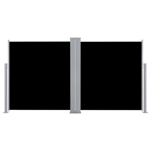 Sammenrullelig sidemarkise 100 x 600 cm sort