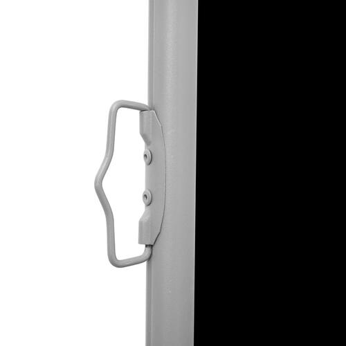 Sammenrullelig sidemarkise 100 x 600 cm sort