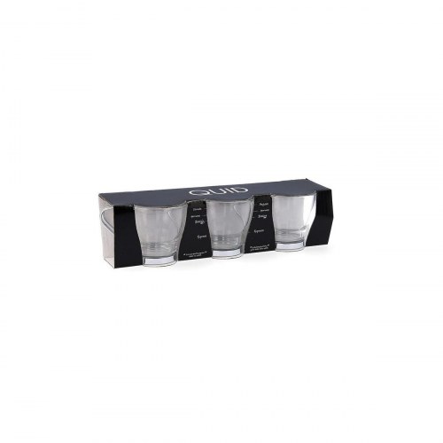 Supreme kaffekopper - glas/stål, 110 ml, 3 stk.