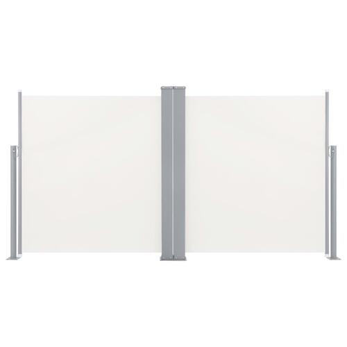 Sammenrullelig sidemarkise 100 x 600 cm cremefarvet