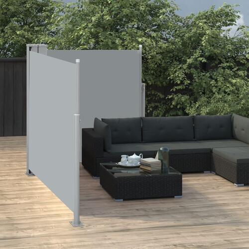 Sammenrullelig sidemarkise 100 x 600 cm antracitgrå