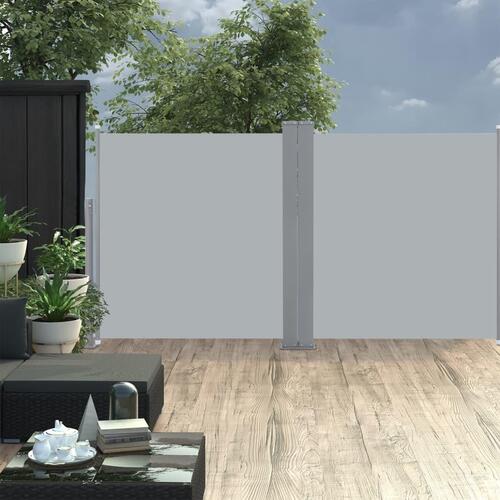 Sammenrullelig sidemarkise 100 x 600 cm antracitgrå