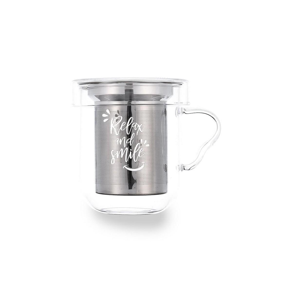 Serenia krus med infusionsfilter, gennemsigtig glas, 350 ml (3 dele)