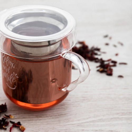 Serenia krus med infusionsfilter, gennemsigtig glas, 350 ml (3 dele)