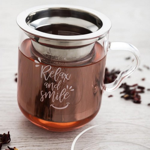 Serenia krus med infusionsfilter, gennemsigtig glas, 350 ml (3 dele)