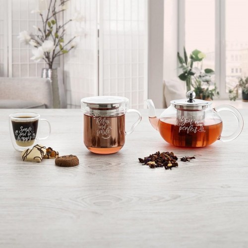 Serenia krus med infusionsfilter, gennemsigtig glas, 350 ml (3 dele)