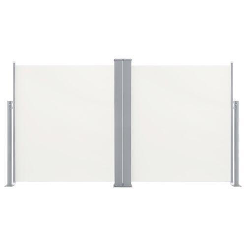 Sammenrullelig sidemarkise 140 x 600 cm cremefarvet