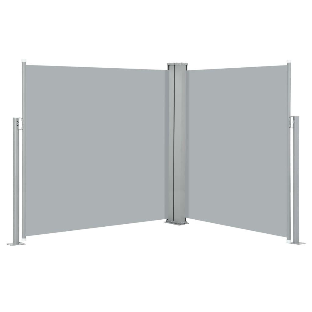 Sammenrullelig sidemarkise 140 x 600 cm antracitgrå